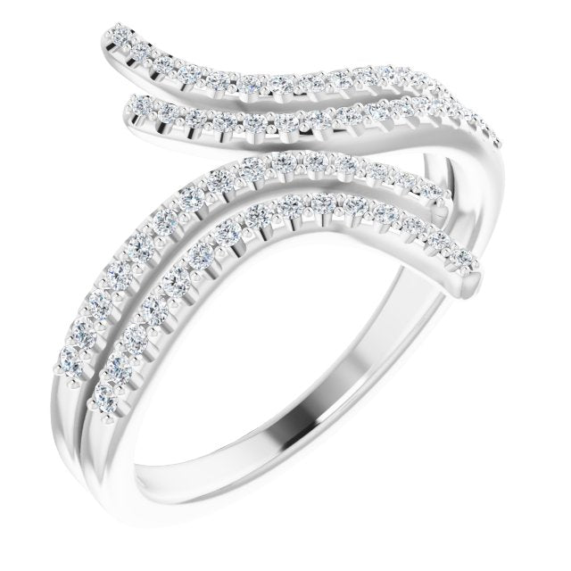 1/4 CTW Natural Diamond Bypass Ring
