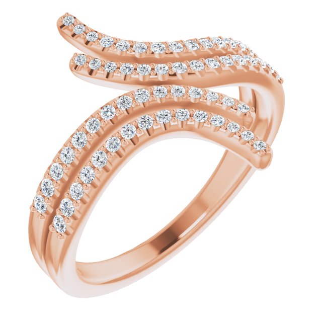 1/4 CTW Natural Diamond Bypass Ring