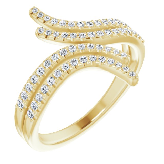 1/4 CTW Natural Diamond Bypass Ring