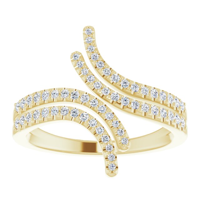 1/4 CTW Natural Diamond Bypass Ring