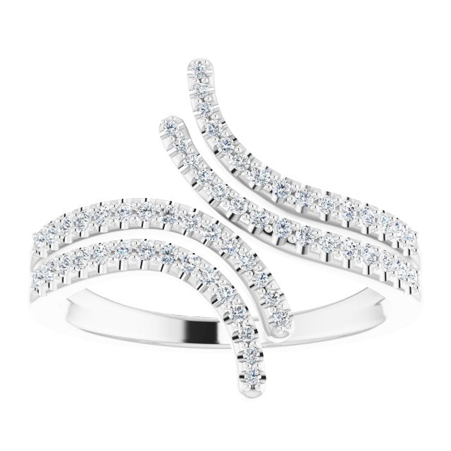 1/4 CTW Natural Diamond Bypass Ring