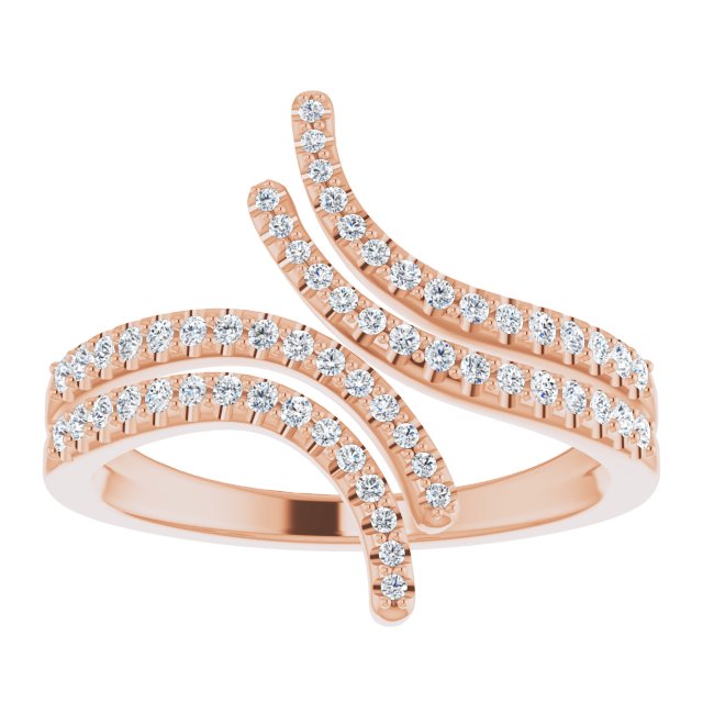 1/4 CTW Natural Diamond Bypass Ring