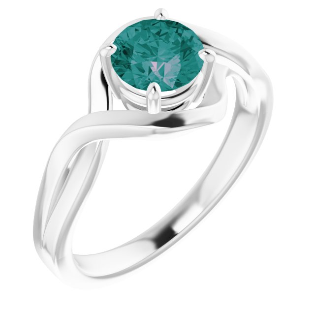 Round Lab-Grown Alexandrite Ring