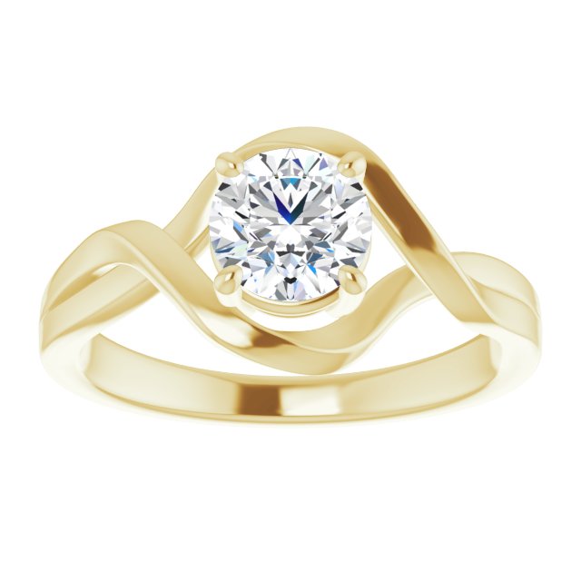 Round Natural White Sapphire Ring