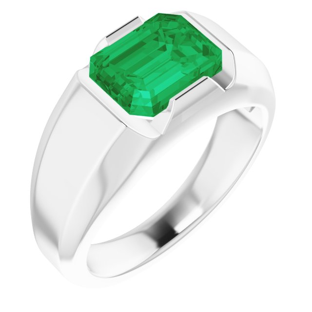 Lab-Grown Emerald Ring