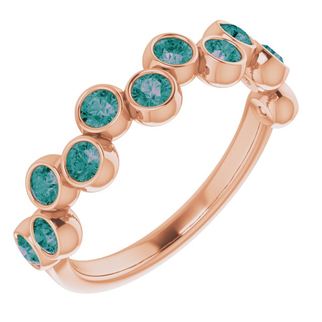 Round Natural Alexandrite Bezel-Set Ring