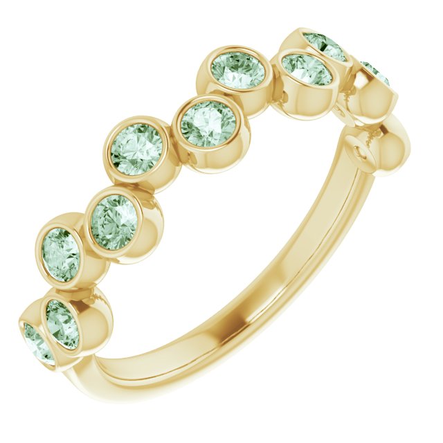 Round Natural Alexandrite Bezel-Set Ring