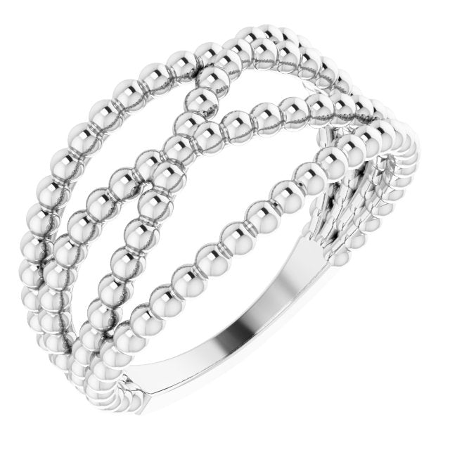 Beaded Criss-Cross Ring