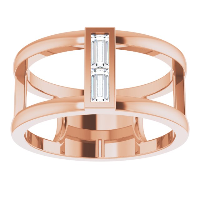 Straight baguette 1/4 CTW Natural Diamond Baguette Ring