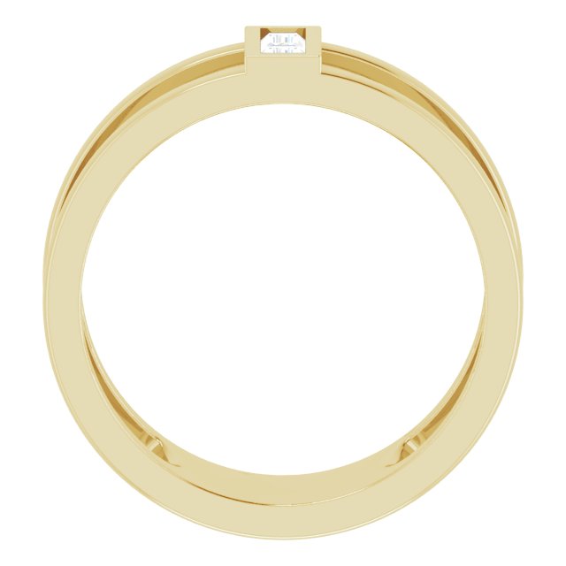 Straight baguette 1/4 CTW Natural Diamond Baguette Ring