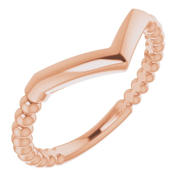 Stackable Beaded "V" Ring