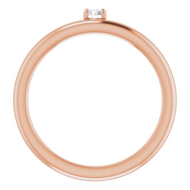 Round 1/10 CT Lab-Grown Diamond Stackable Ring