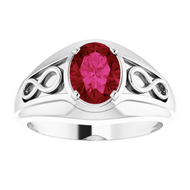 Lab-Grown Ruby Infinity Ring