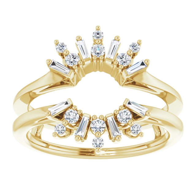1/3 CTW Natural Diamond Art Deco Baguette Ring Guard