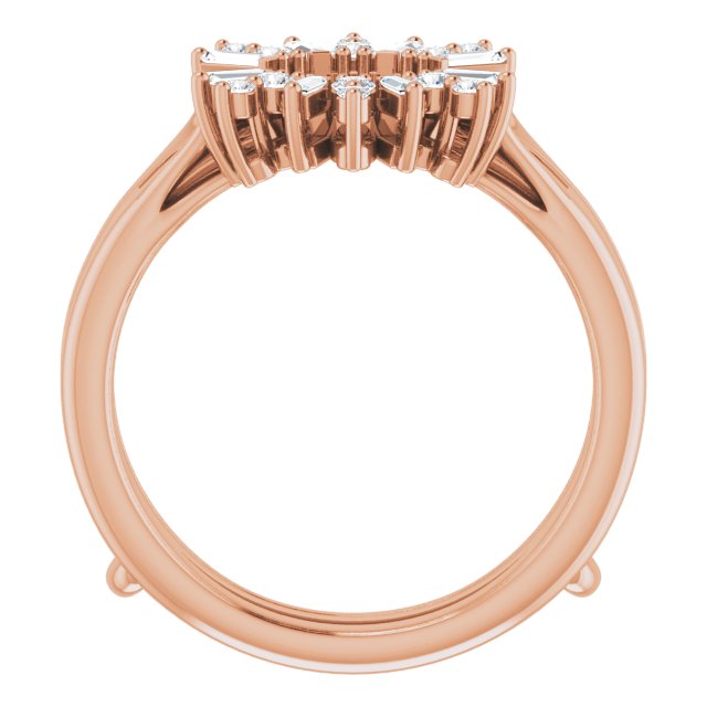 1/3 CTW Natural Diamond Art Deco Baguette Ring Guard