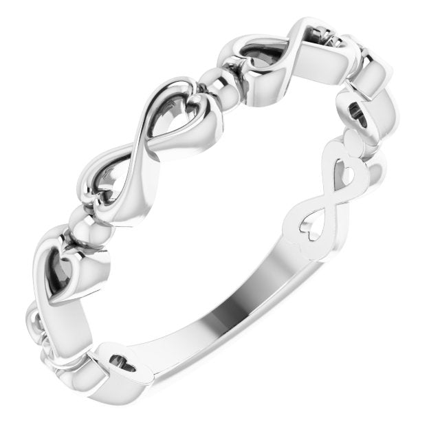 Infinity-Inspired Heart Ring