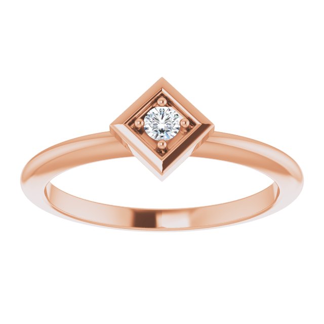 .06 CTW Diamond Stackable Geometric Ring