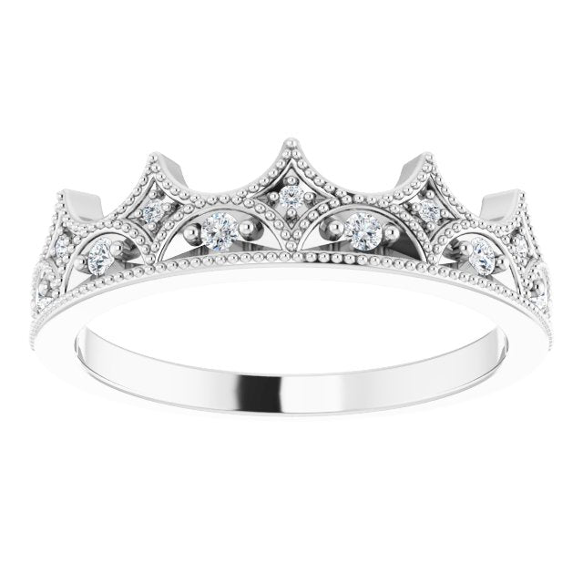 1/8 CTW Diamond Crown Ring