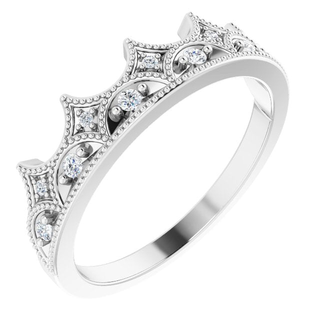 1/8 CTW Diamond Crown Ring