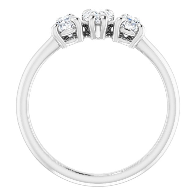 1 CTW Natural Diamond Three-Stone Anniversary Band