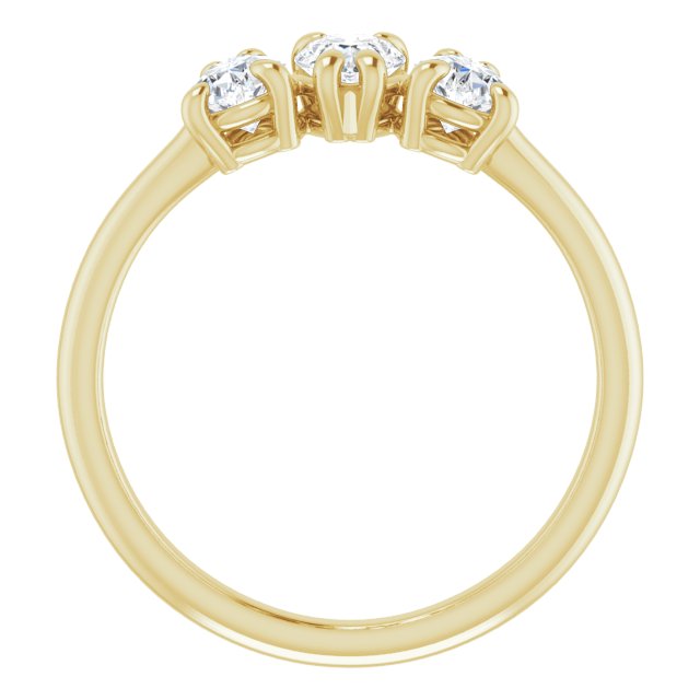 1 CTW Natural Diamond Three-Stone Anniversary Band
