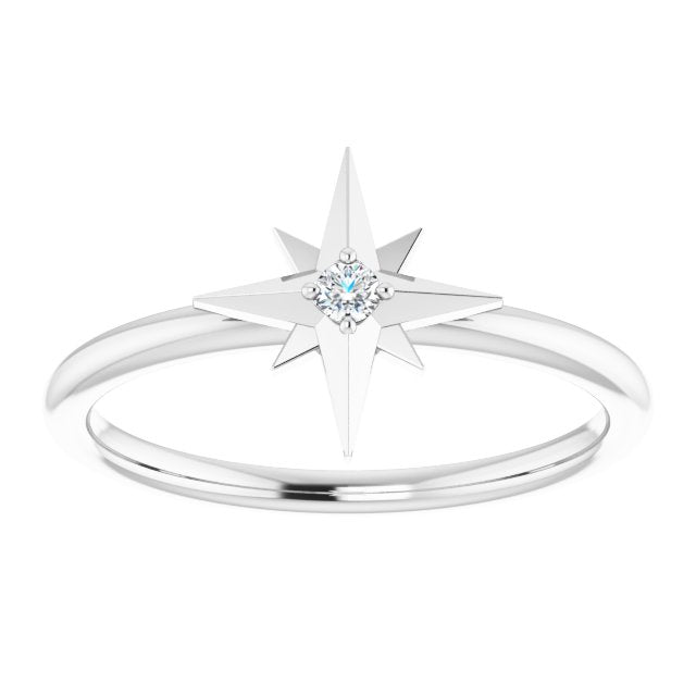 .03 CT Diamond Star Ring
