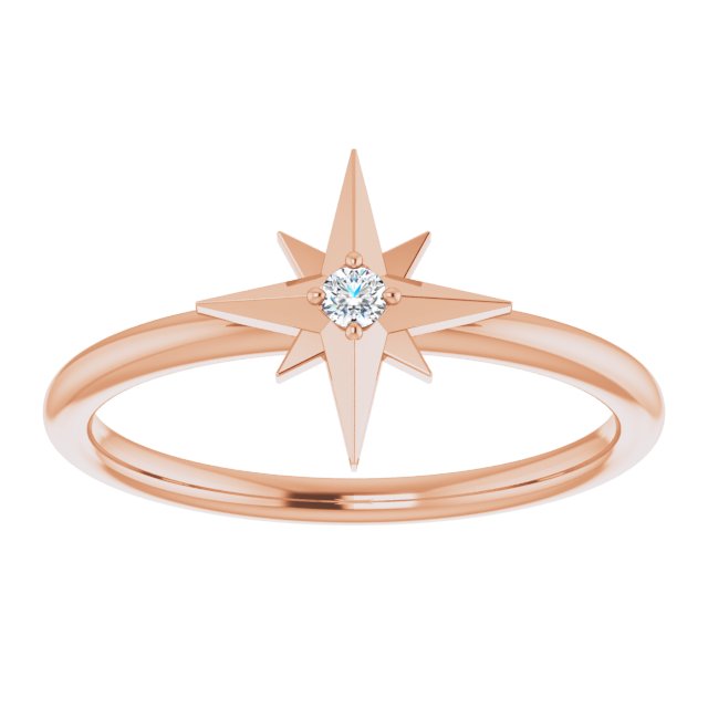 .03 CT Diamond Star Ring