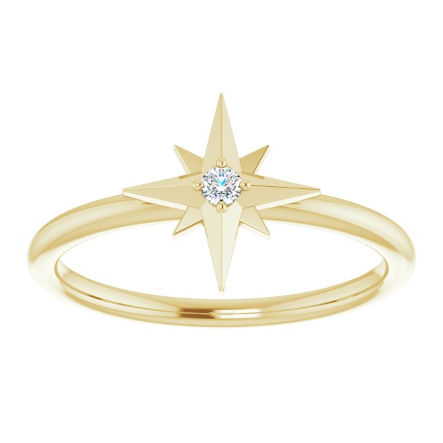 .03 CT Diamond Star Ring