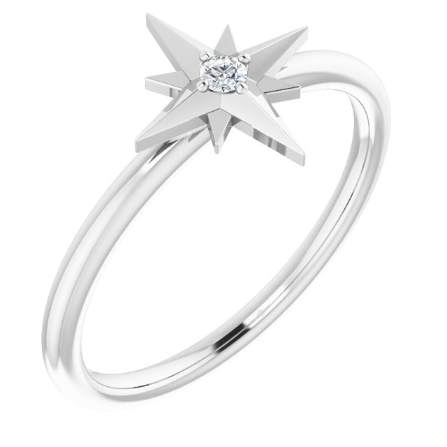 .03 CT Diamond Star Ring