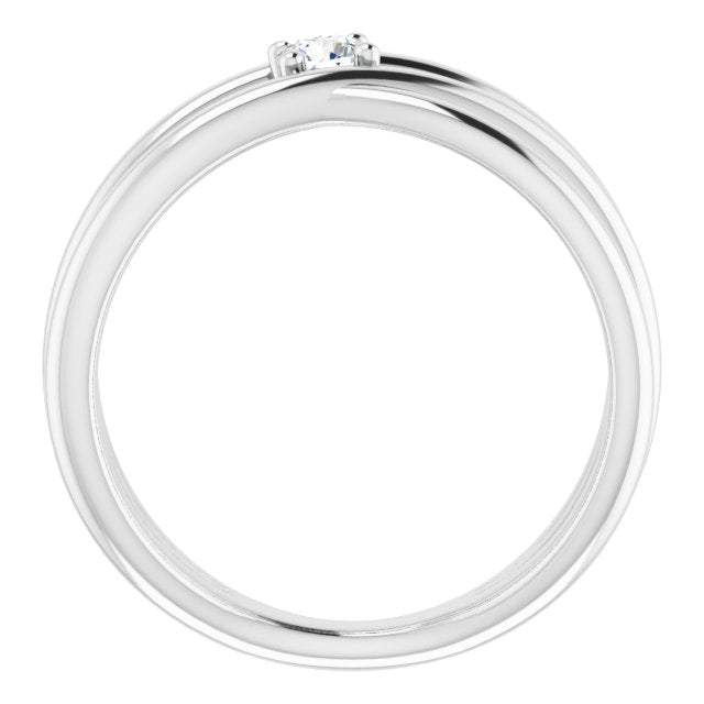 1/8 CT Diamond Negative Space Ring