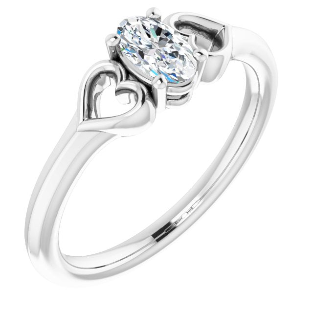 .025 CT Natural Diamond Youth Heart Ring