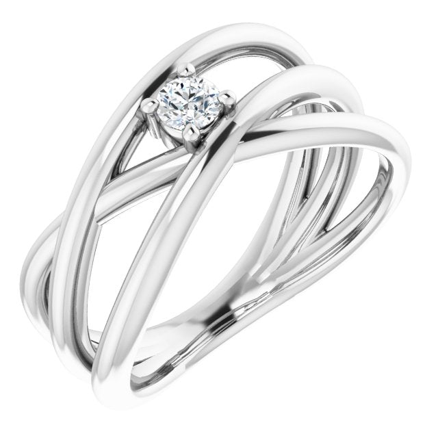 1/8 CT Diamond Negative Space Ring