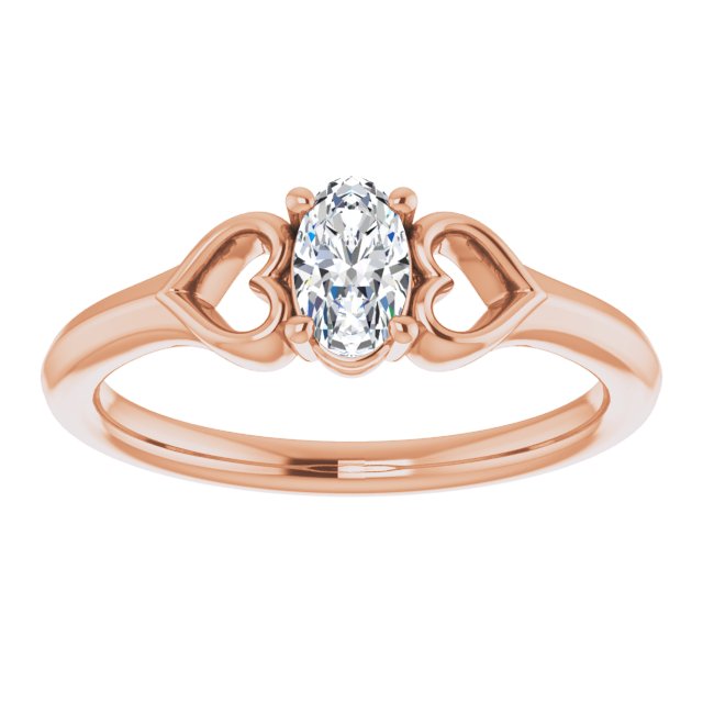.025 CT Natural Diamond Youth Heart Ring