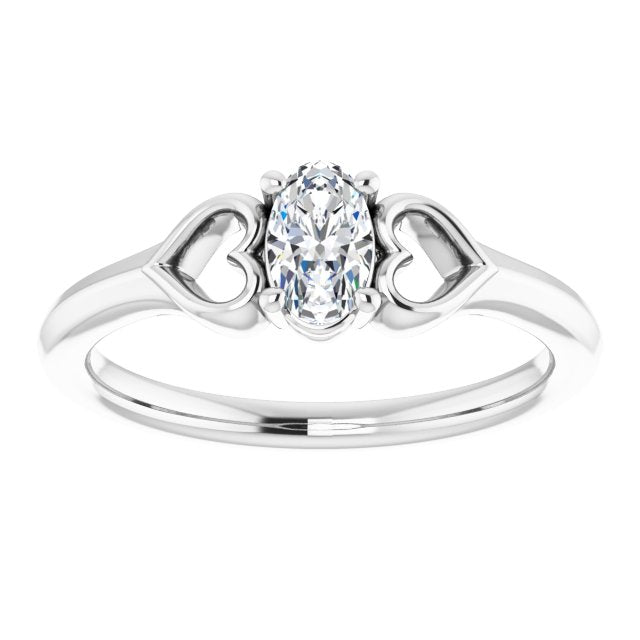 .025 CT Natural Diamond Youth Heart Ring