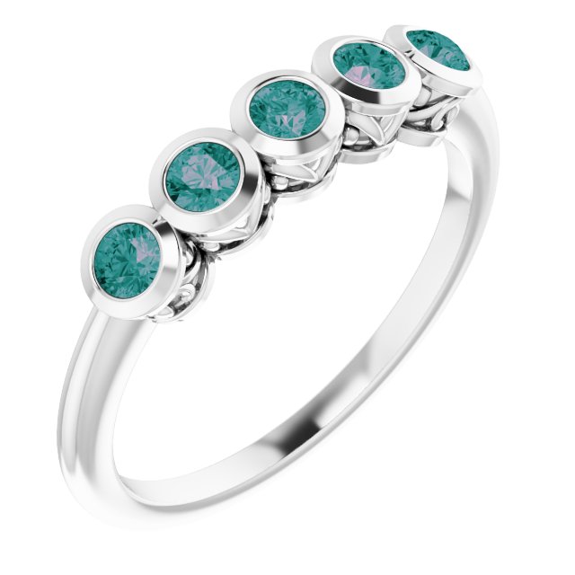 Round Lab-Grown Alexandrite Ring