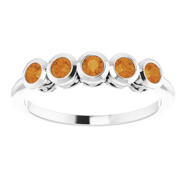 Round Natural Citrine Ring