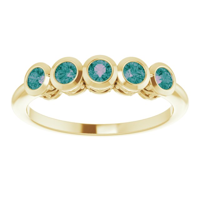 Round Natural Alexandrite Ring