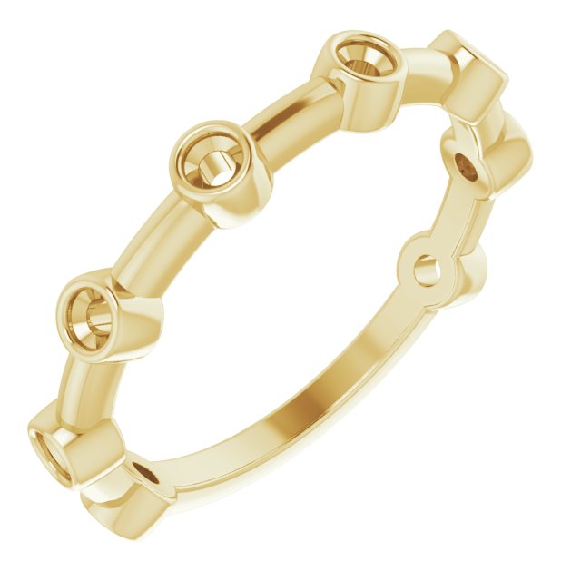 Round 1/5 CTW Natural Diamond Bezel-Set Bar Ring