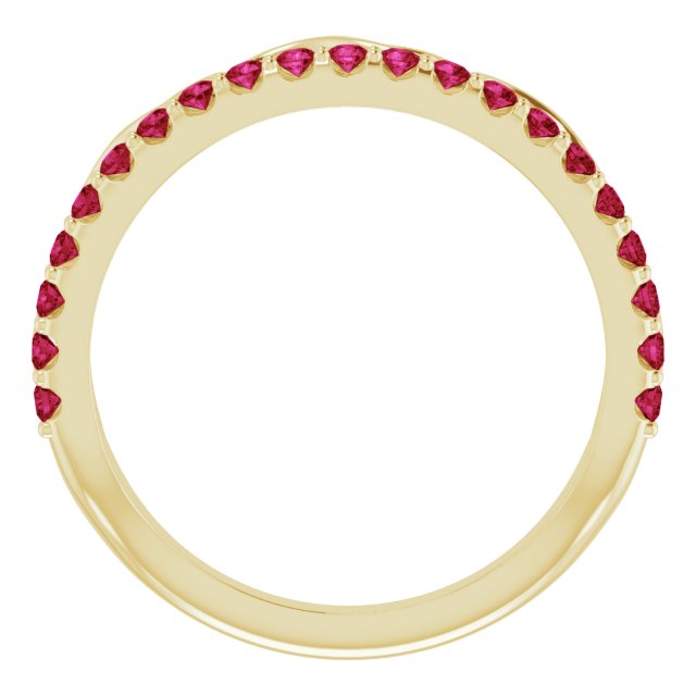Natural Ruby Infinity-Inspired Stackable Ring