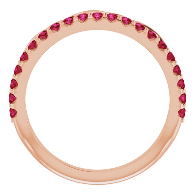 Natural Ruby Infinity-Inspired Stackable Ring