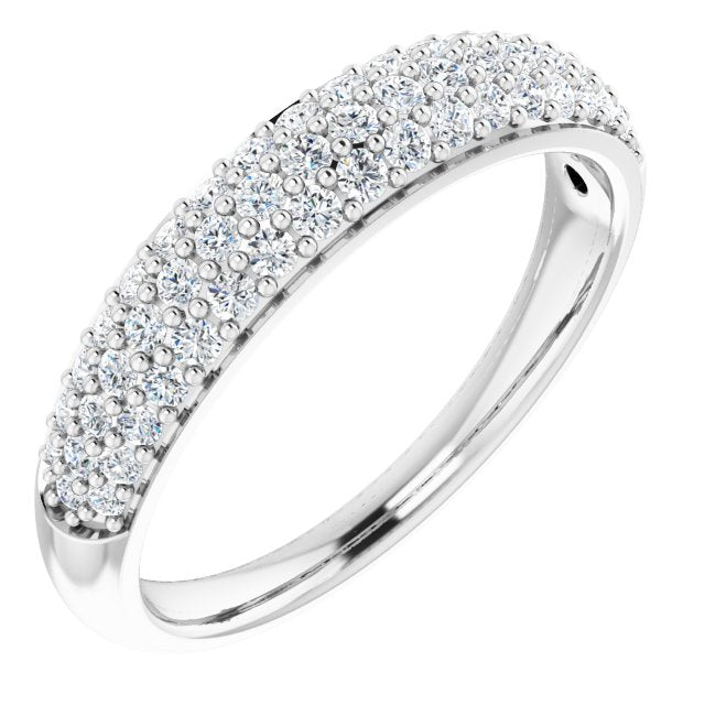 1/2 CTW Natural Diamond Pavé Anniversary Band