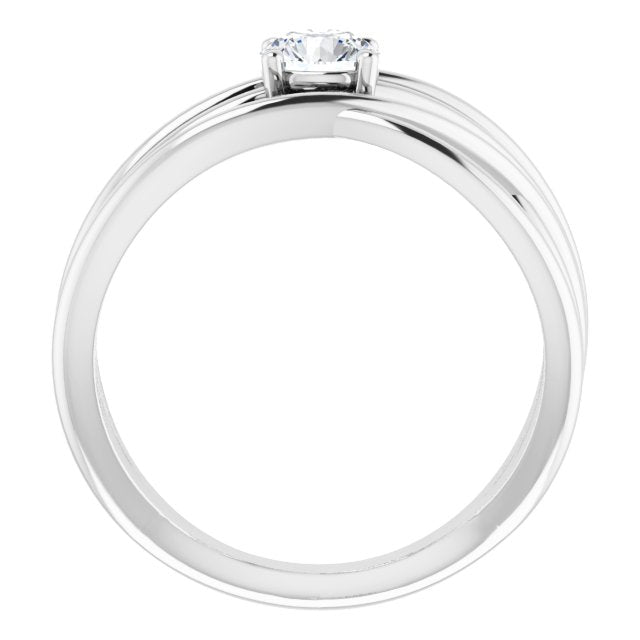3/8 CT Natural Diamond Criss-Cross Ring
