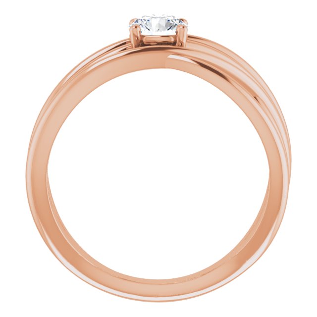 3/8 CT Natural Diamond Criss-Cross Ring