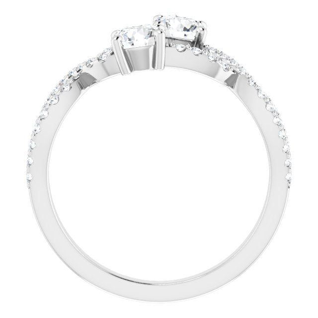 3/4 CTW Diamond Two-Stone Ring