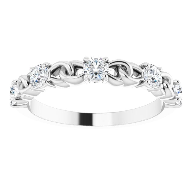 Round 1/2 CTW Natural Diamond Stackable Ring
