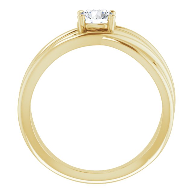 1/2 CT Natural Diamond Criss-Cross Ring