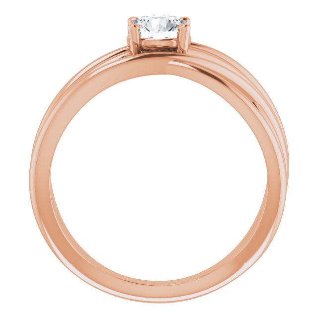1/2 CT Natural Diamond Criss-Cross Ring