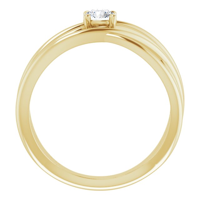 1/4 CT Natural Diamond Criss-Cross Ring