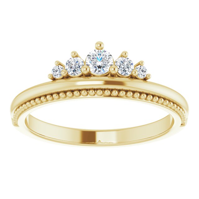 1/5 CTW Diamond Stackable Crown Ring