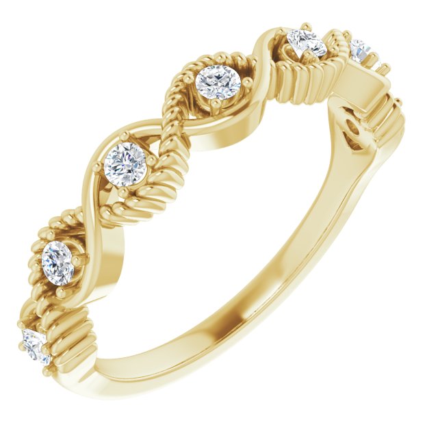 Round 1/5 CTW Natural Diamond Stackable Ring